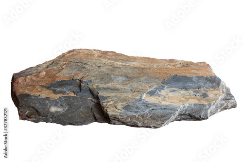 Slate Rock isolate on white background photo