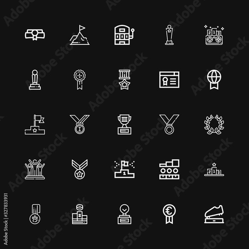 Editable 25 prize icons for web and mobile