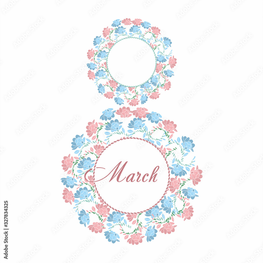 For postcards from March 8. Beautiful composition of flowers. For postcards from March 8. Beautiful composition of flowers.