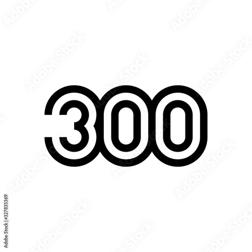 Number 300 vector icon design