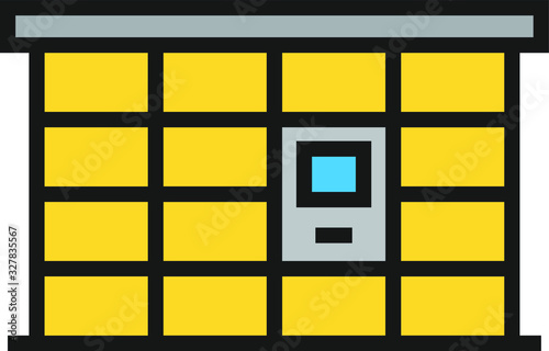 Parcel locker icon