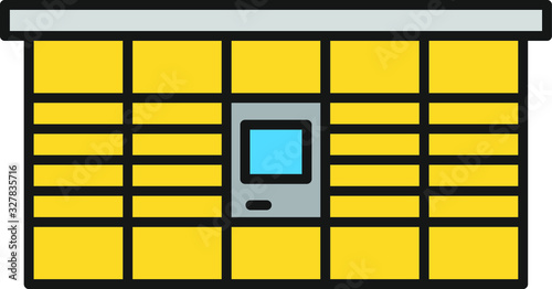 Parcel locker icon