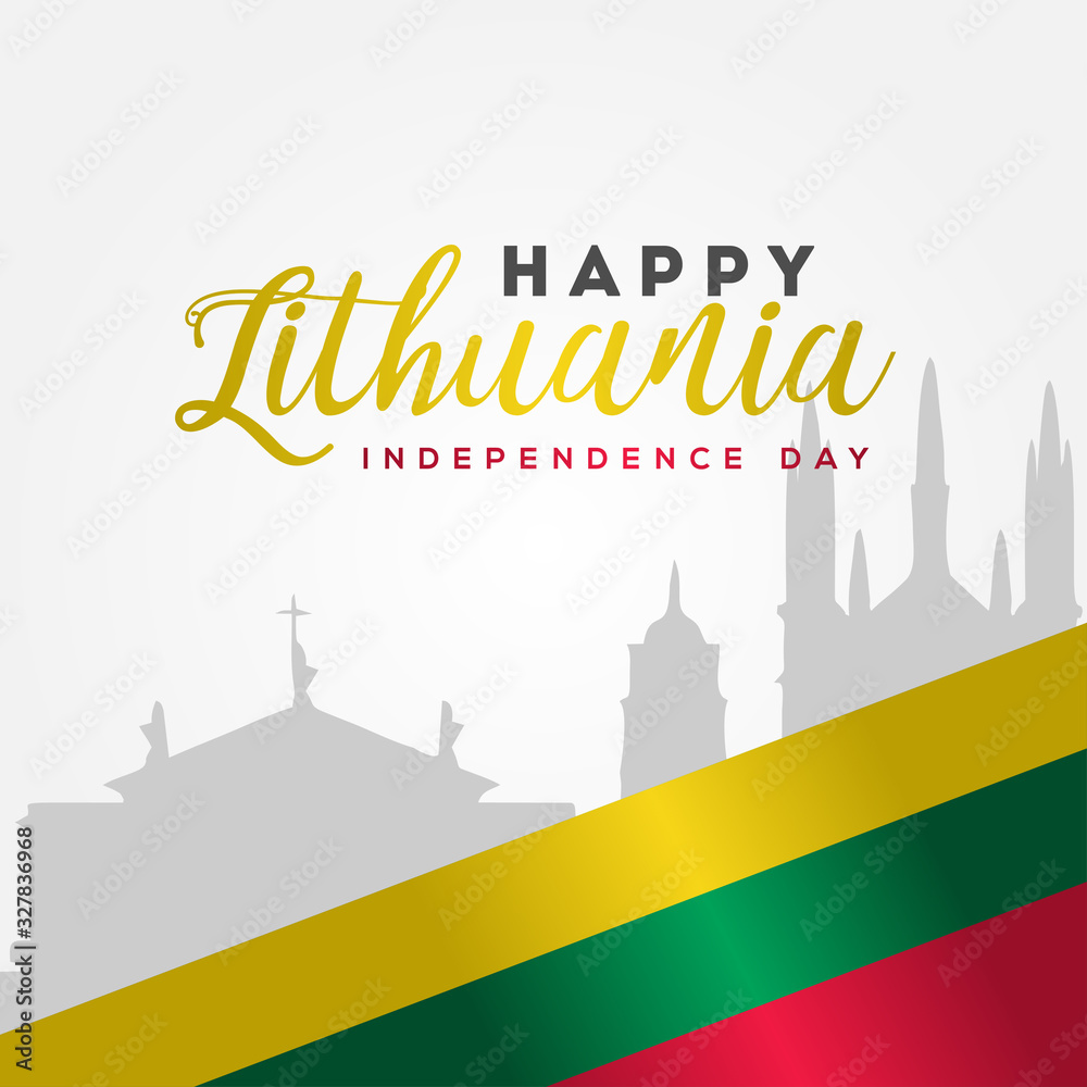 Lithuania Independence Day Vector Design Illustration