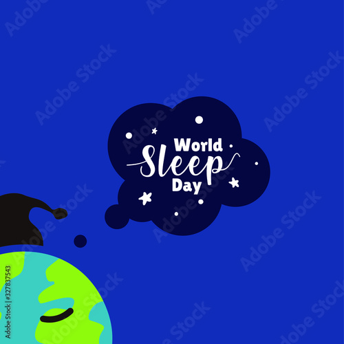 World Sleep Day Vector Design Illustration