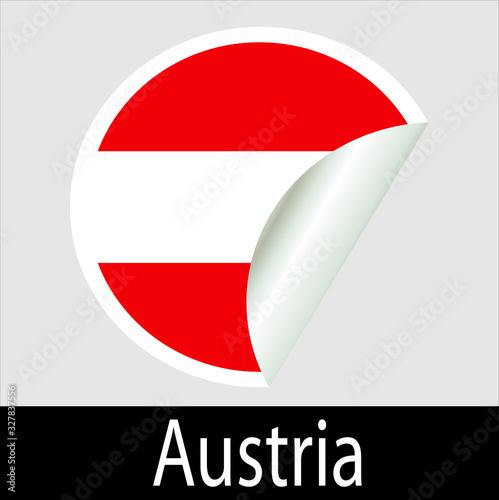Austria country flag sticker icon with white background Free Download Austria country flag sticker icon with white background - GFXLoad