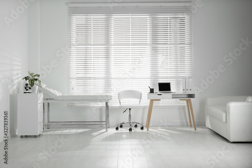 Doctor's office interior with modern workplace in clinic
