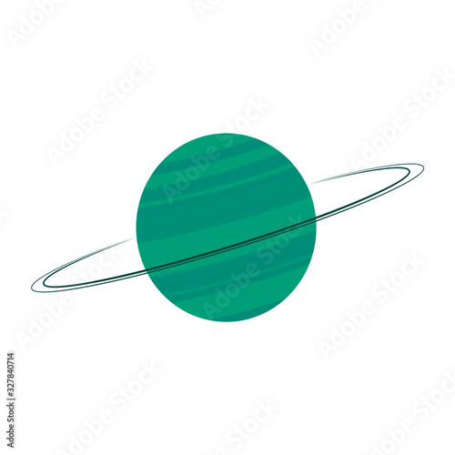Uranus is the seventh planet of the solar system. vector