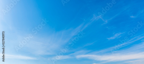 Beautiful blue sky and clouds.  Nature background . photo