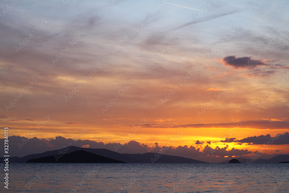 Seaside town of Bodrum and spectacular sunsets. Mugla, Turkey Seaside town of Bodrum and spectacular sunsets. Mugla, Turkey