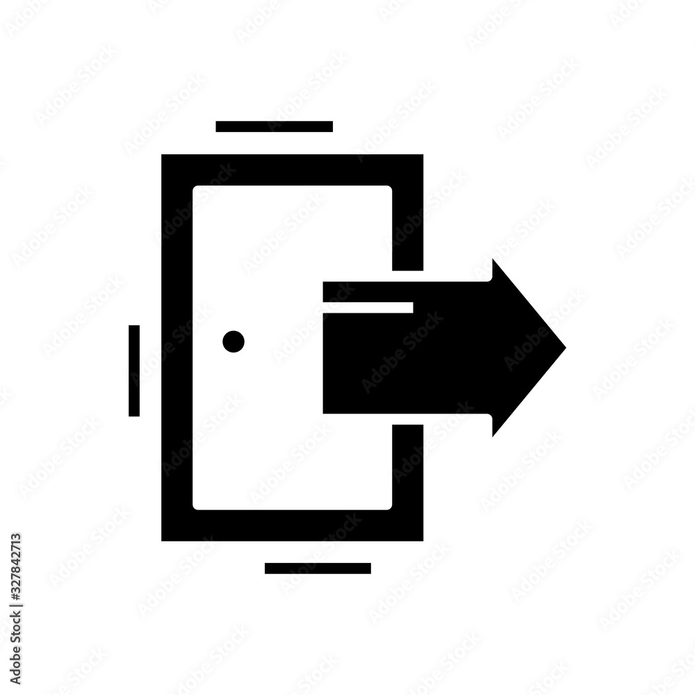 Out door black icon, concept illustration, vector flat symbol, glyph sign. Out door black icon, concept illustration, vector flat symbol, glyph sign.