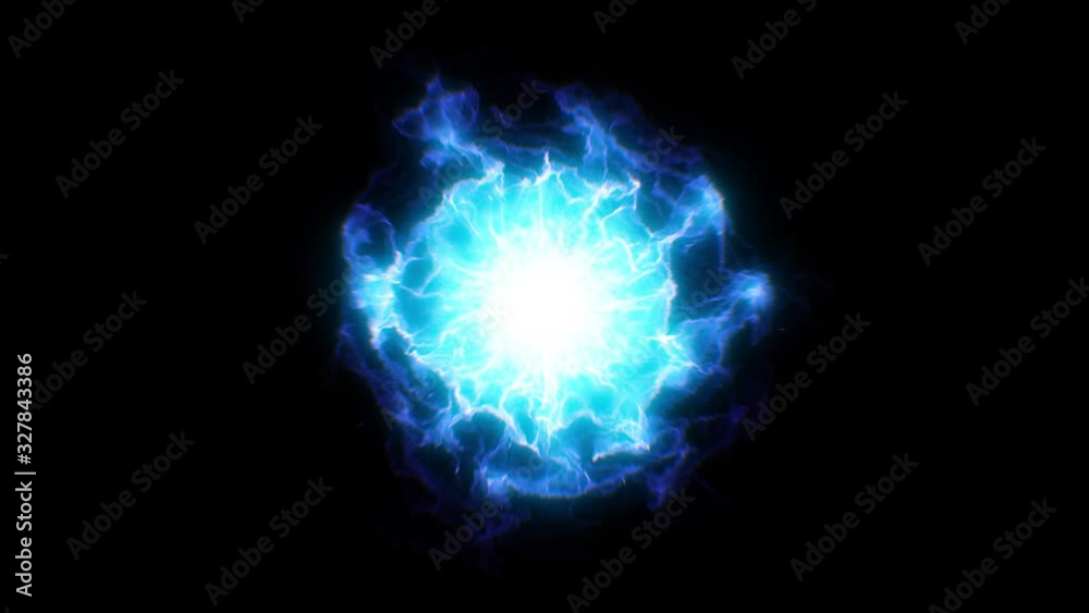 Abstract Blue Shockwave Smoke Animation. Pulsating energy field. Energy Fx Background. Magic particles with fluid distortion and turbulence effects. Futuristic explosion. Force fields. Vortex flows