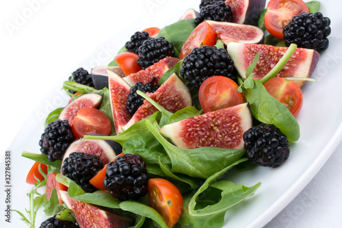 Vegan Fig  Blackberry and Rocket Salad