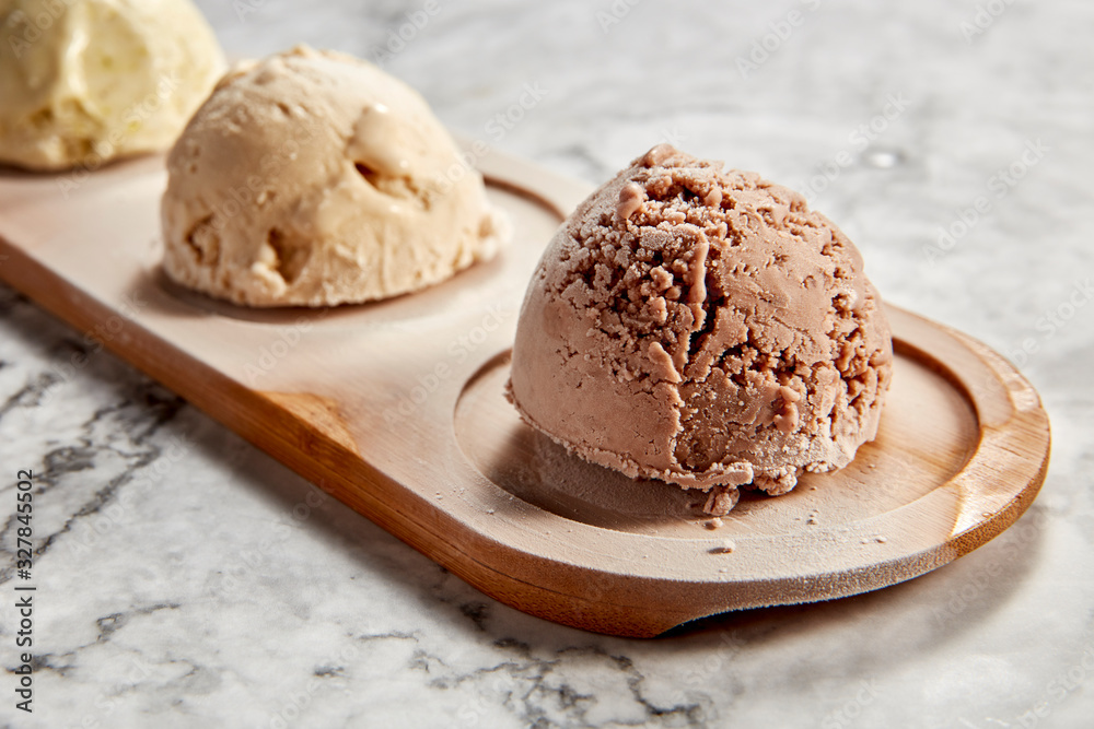 Chocolate ice cream ball Chocolate ice cream ball