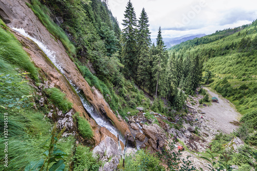 Horses Waterfall - Cascada Cailor located in Rodna National Park, Rodna Mountains in Maramures region of Romania photo