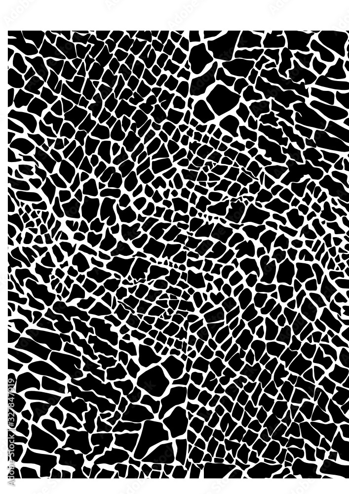 Elephant skin seamless pattern. Animal print background. Stock Vector