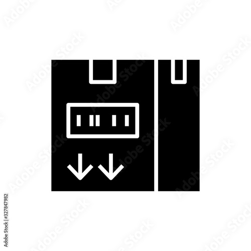 Packaging goods black icon, concept illustration, vector flat symbol, glyph sign.