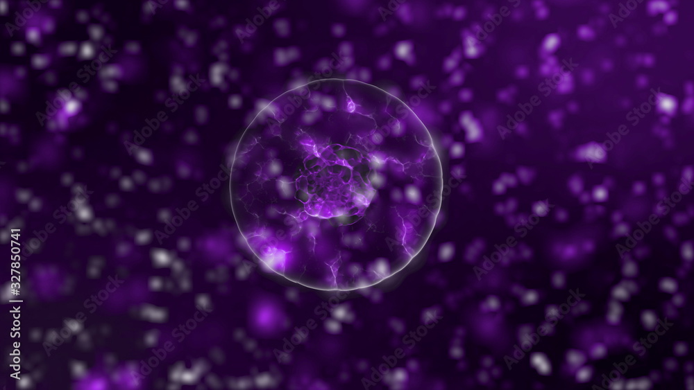 Virus cells of coronavirus 2019-nCov in blood vessel as round grey cells on black background. Animated concept of dangerous virus strain cases like coronavirus, SARS, MERS. 3d rendering 4K video.