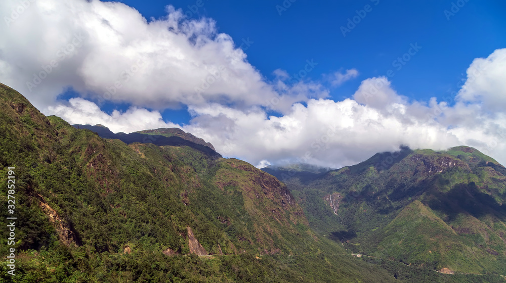 Blue sky Mountain landscape Blue sky Mountain landscape