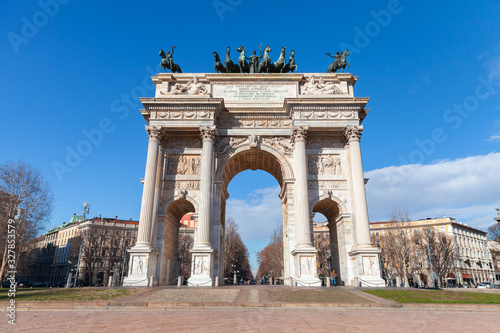 Triumphal arch Porta Sempione