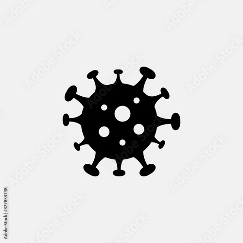 Virus icon logo design. simple flat vector illustration
