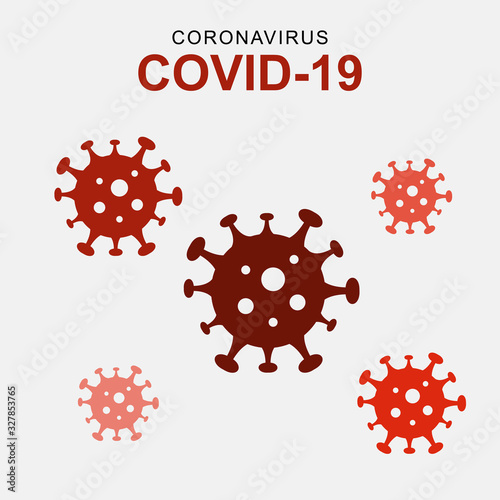 Corona virus (COVID-19) icon. simple flat vector illustration