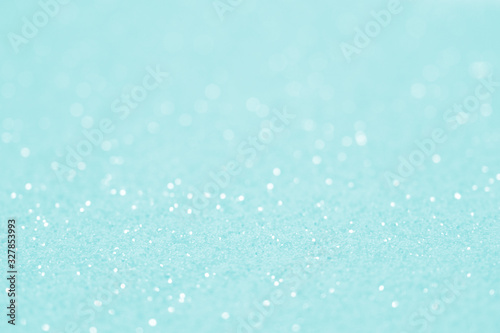 Teal vintage glitter defocused blurred texture christmas abstract background