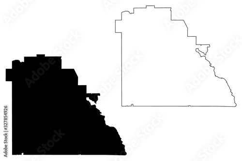 Polk County, Florida (U.S. county, United States of America, USA, U.S., US) map vector illustration, scribble sketch Polk map photo