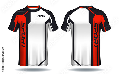 Soccer jersey template.sport t-shirt design.	