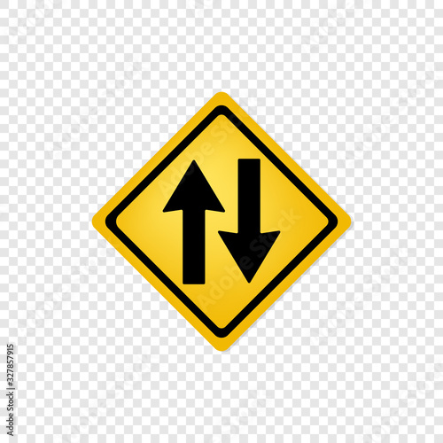 Free Download Road sign two way traffic - GFXLoad