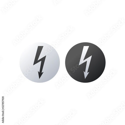Two Lightning warning butto...