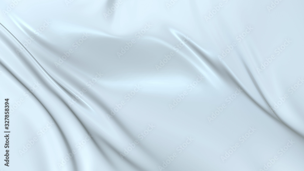 3D render beautiful folds of white silk in full screen, like a beautiful clean fabric background. Simple soft background with smooth folds like waves on a liquid surface. 90 3D render beautiful folds of white silk in full screen, like a beautiful clean fabric background. Simple soft background with smooth folds like waves on a liquid surface. 90