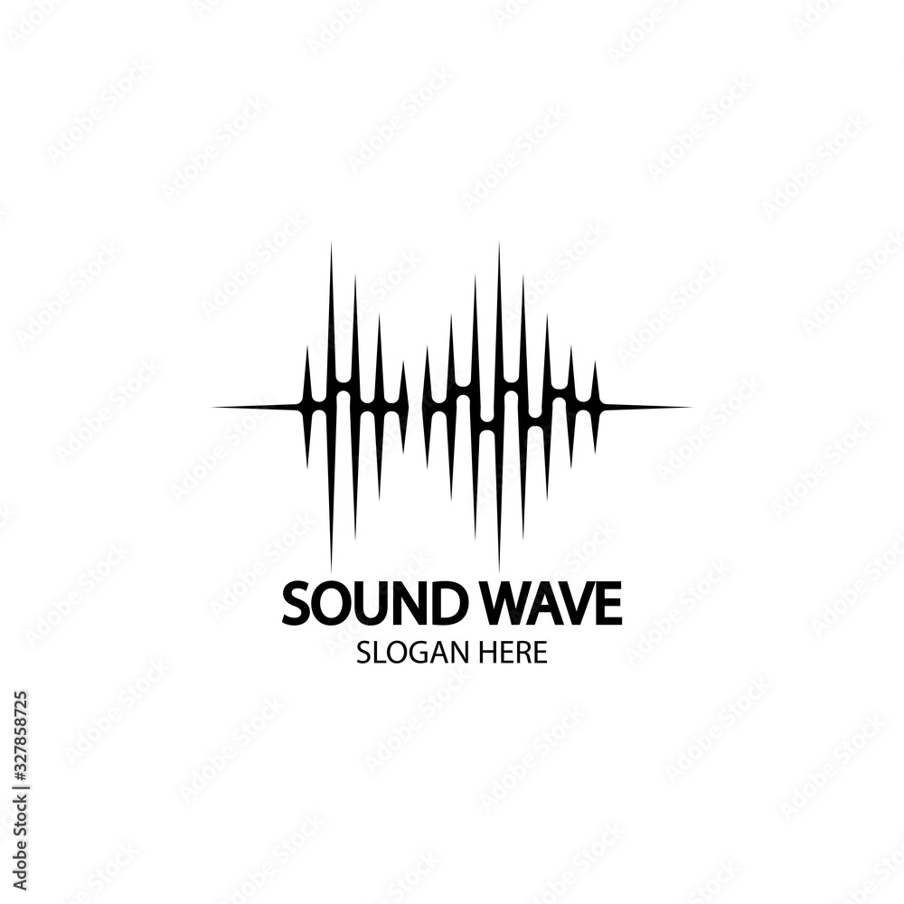 Sound waves vector illustration Sound waves vector illustration