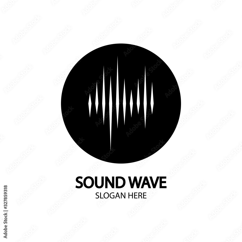Sound waves vector illustration Sound waves vector illustration