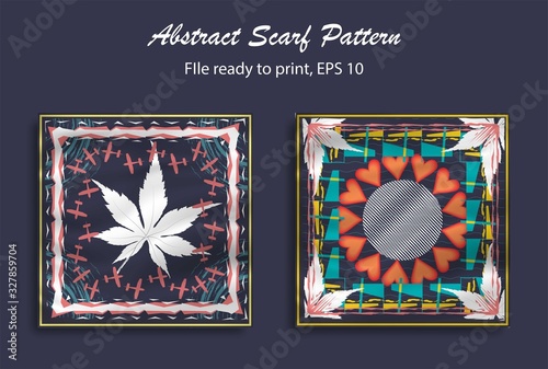 Abstract scarf pattern design for hijab, blanked, pillow, etc