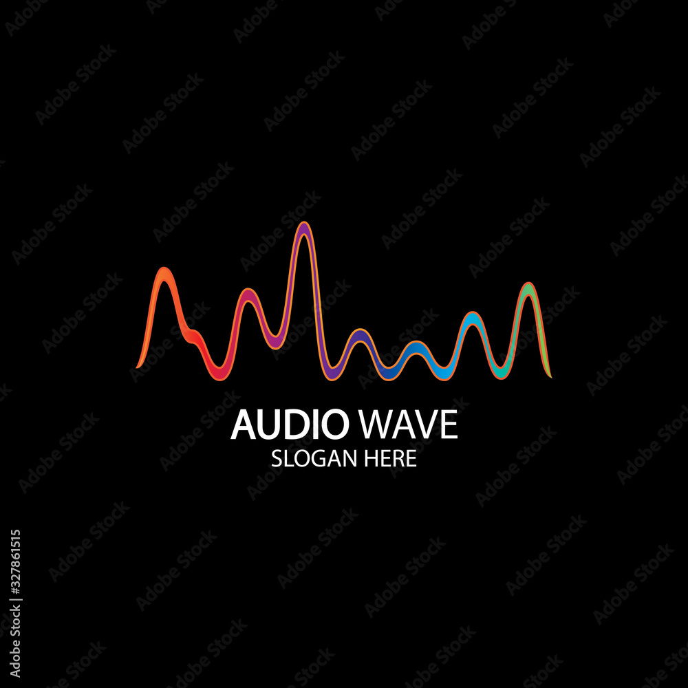 Music Logo concept sound wave, Audio Technology, Abstract Shape