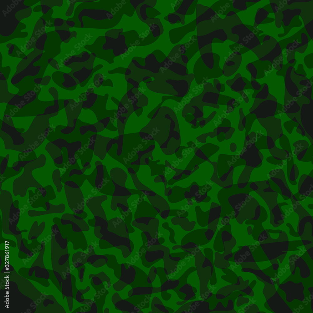 Spotted green blots on a dark military.