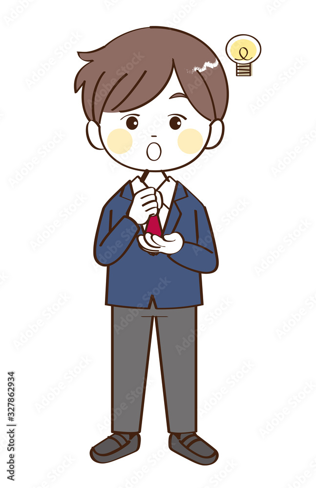 男性、学生、閃き