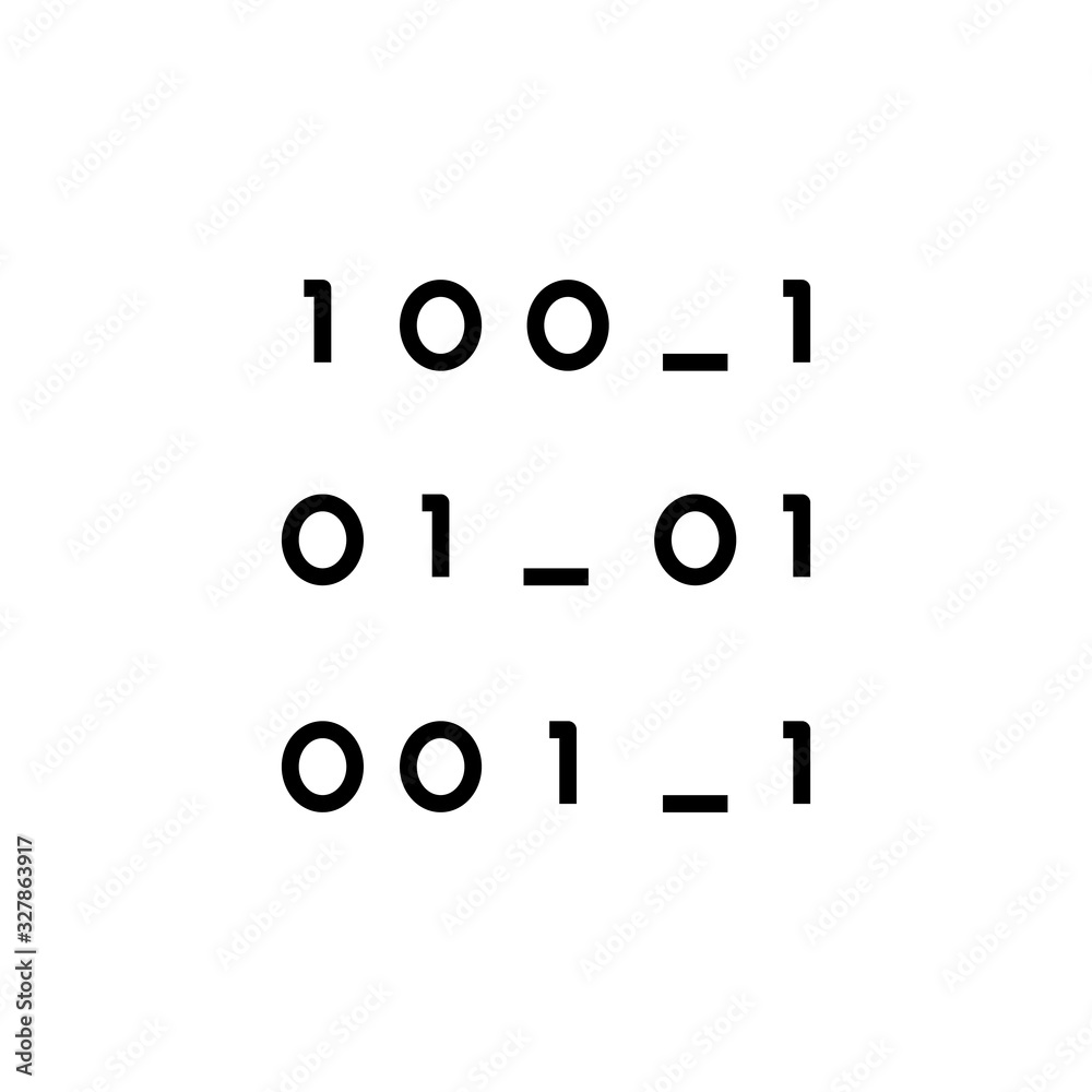 Maths zeron one black icon, concept illustration, vector flat symbol, glyph sign. Maths zeron one black icon, concept illustration, vector flat symbol, glyph sign.