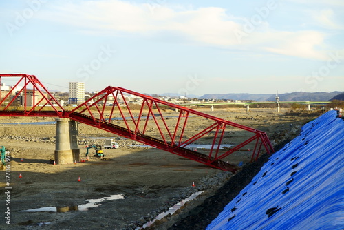 Photography Flood damage caused by typhoon 19 Hagibis