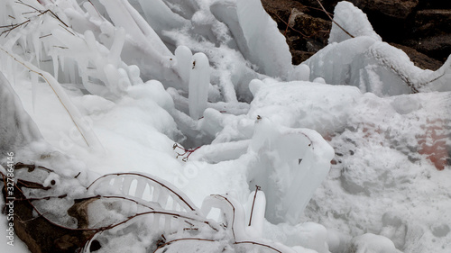 Natures winter ice art in Toronto, Ontario, Canada © Anthony