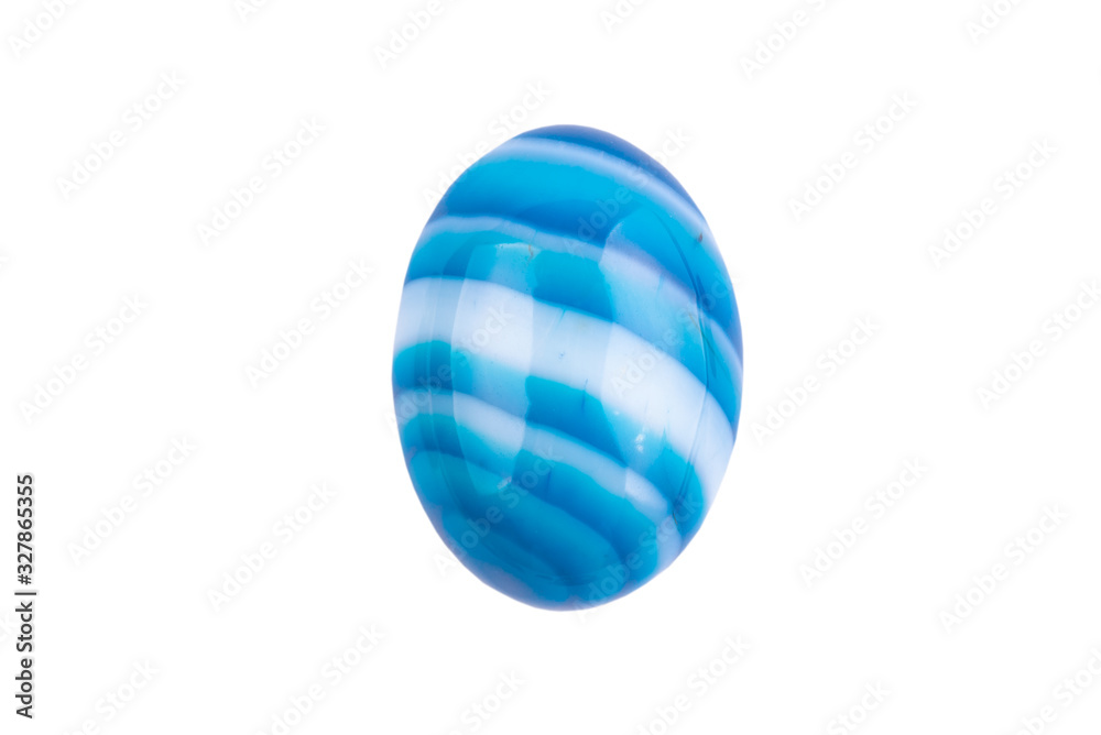 Obraz premium Natural cabochon stone on a white background