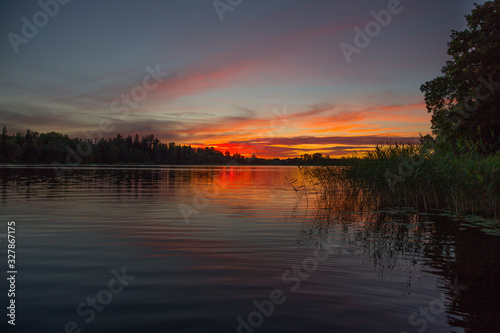 sunset over the lake © Gvido