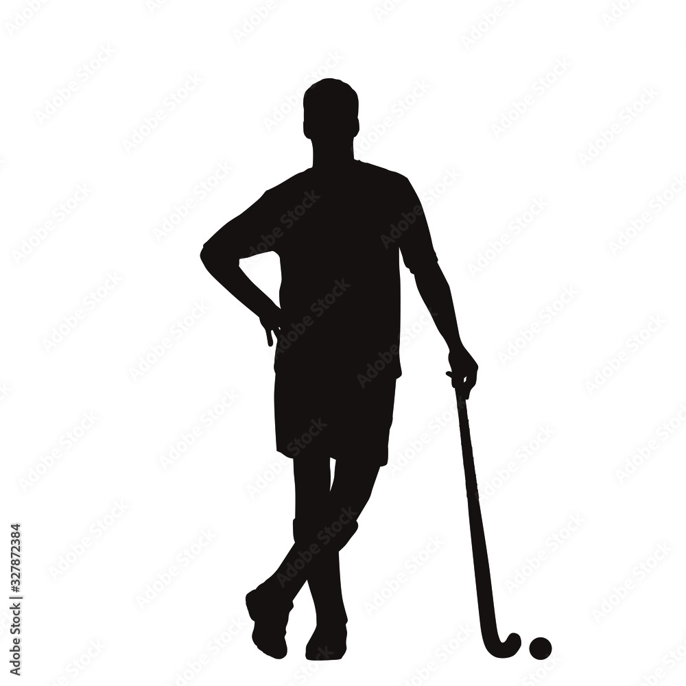 Field hockey player silhouette Field hockey player silhouette