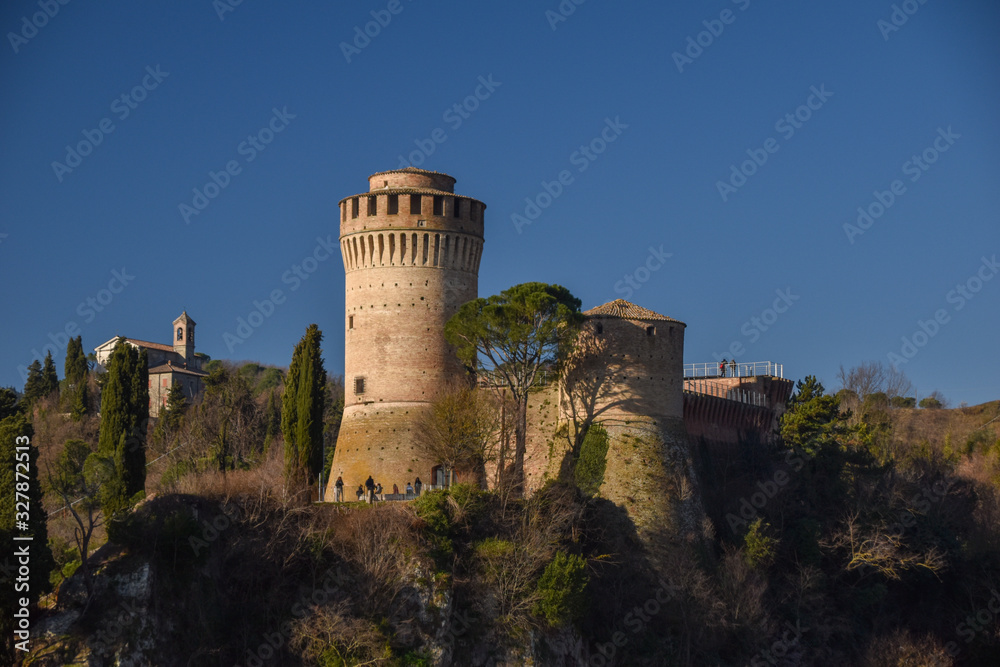 brisighella, italy, the old fortress with its towers
