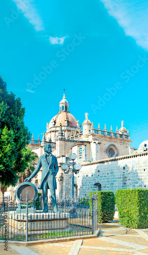 Cathedral of Jerez de la Frontera in Andalusia in a sunny day