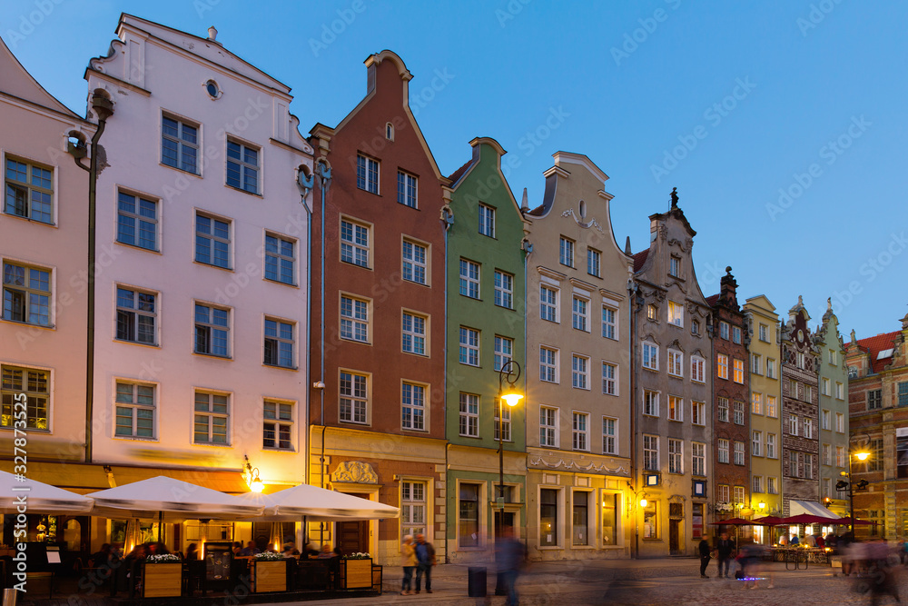 Gdansk streets in twilight