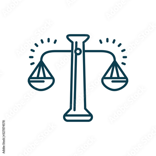 law scale icon, line style