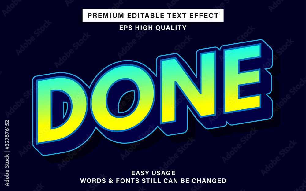 done editable text effect