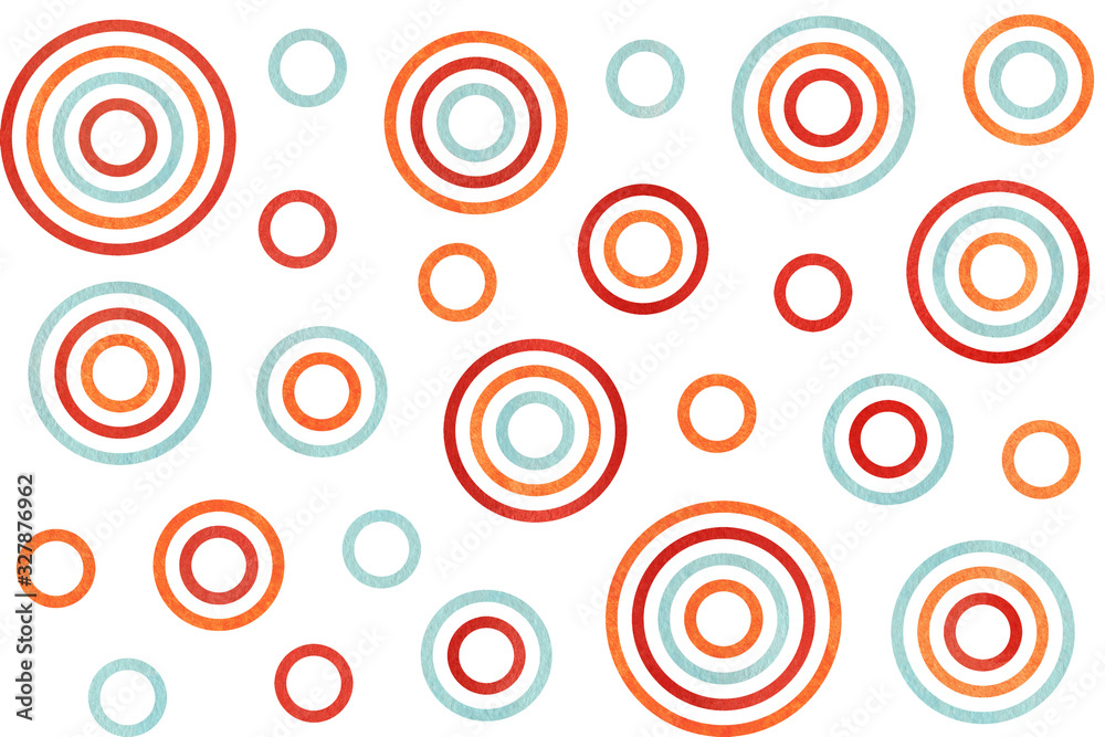 Watercolor circles pattern. Watercolor circles pattern.