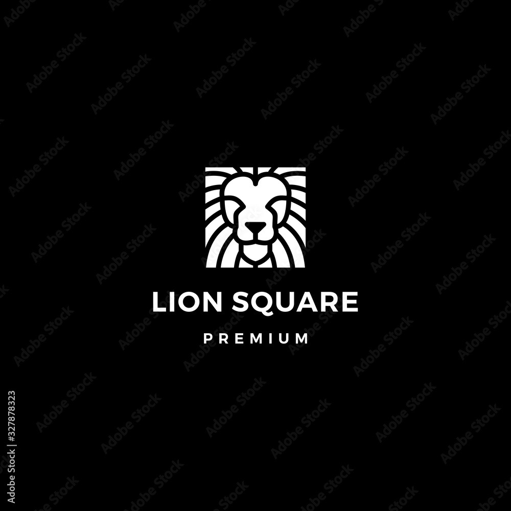 lion square logo vector icon illustration lion square logo vector icon illustration
